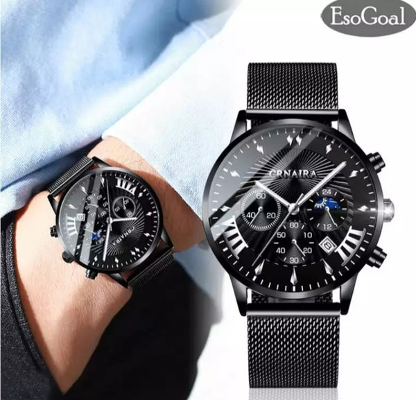 Esogoal fashion Man watches, chronograph 30 mm waterproof watch.