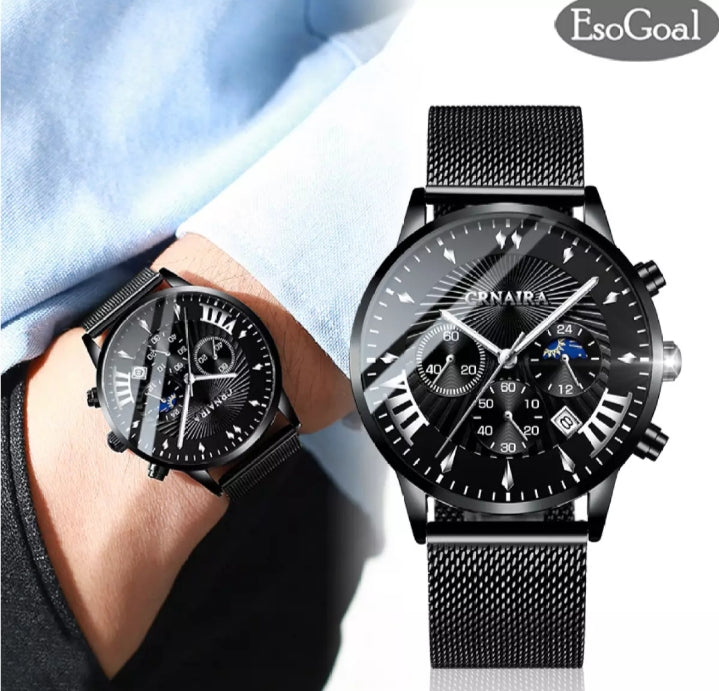 Esogoal fashion Man watches, chronograph 30 mm waterproof watch.