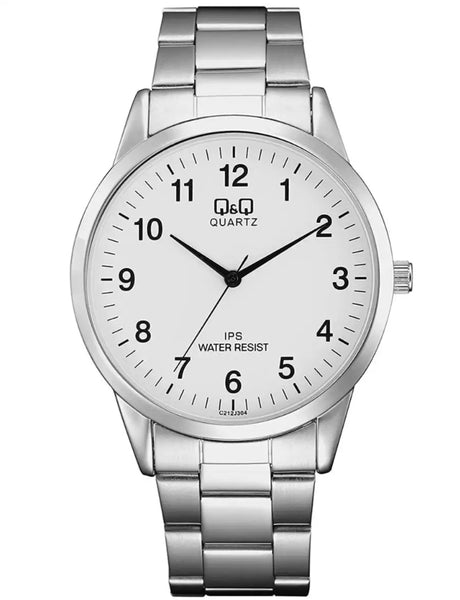 QwQ C212J204Y white dial man watch with stainless steel.