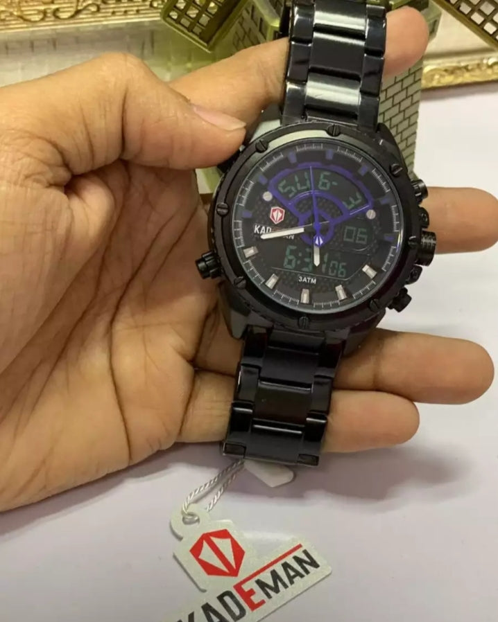 KADEMAN Waterproof watch dual display digital army watch.