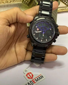 KADEMAN Waterproof watch dual display digital army watch.