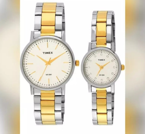 Tw00pr197, classics Analog silver dial couple watch.