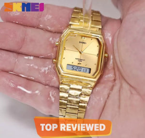 SKEMI sports fashion digital dual display waterproof watch for woman.