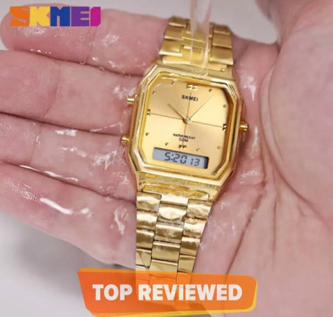 SKEMI sports fashion digital dual display waterproof watch for woman.