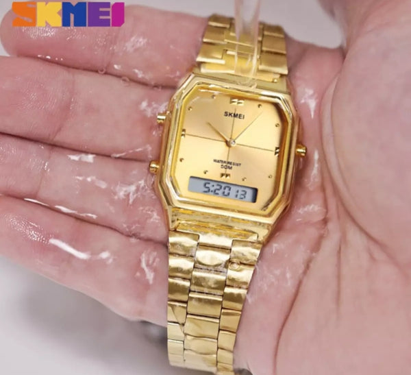 SKEMI sports fashion digital dual display waterproof watch for woman.