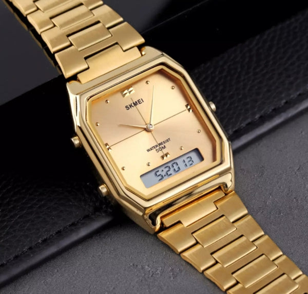 SKEMI sports fashion digital dual display waterproof watch for woman.