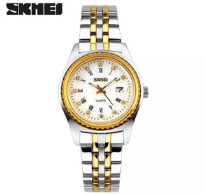 SKMEI fashion ladies classic stainless steel watch for woman.