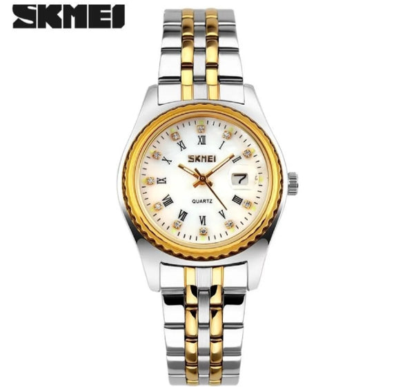 SKMEI fashion ladies classic stainless steel watch for woman.