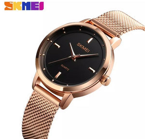 SKMEI fashion Quartz simple stainless steel watch
