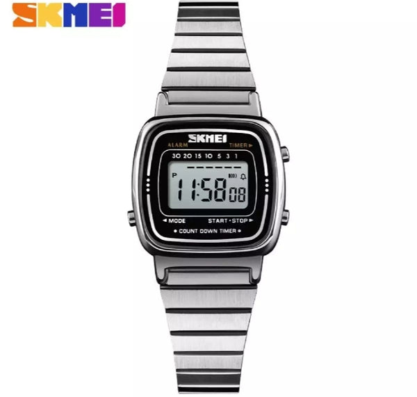 SKMEI fashion ladies simple stainless steel waterproof watch.