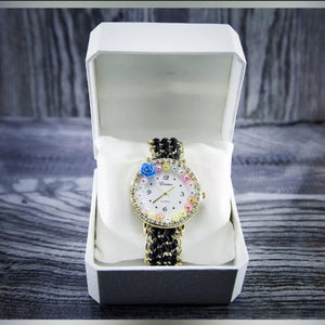 Darojay super classy floral bracelet watch for girls.