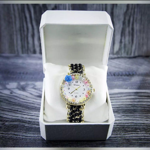 Darojay super classy floral bracelet watch for girls.