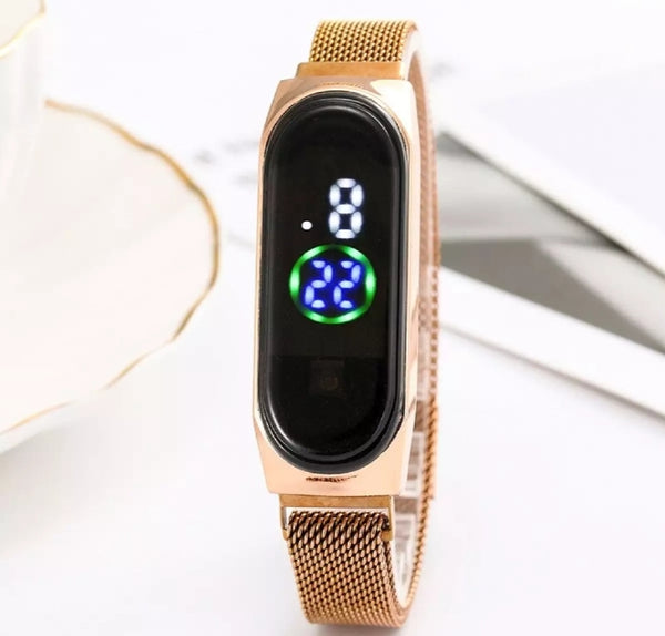 Ladies luxury watch with LED touch screen.