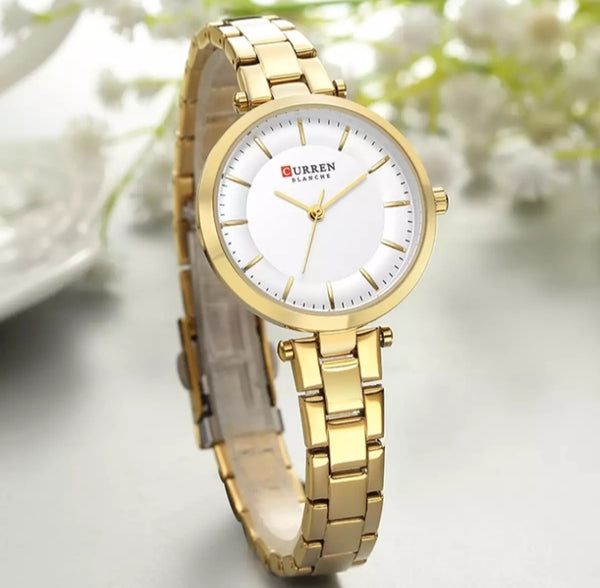 Luxury stainless steel watch wrist watch with box.