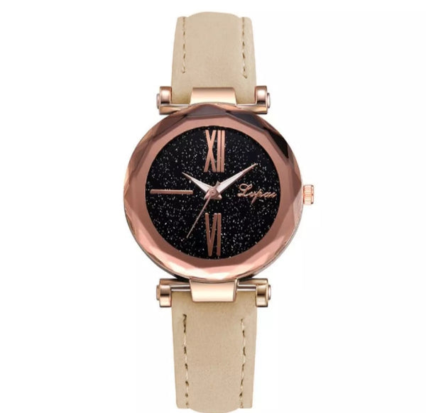 Stylish starry sky Quartz wrist watch for woman.