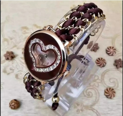 Hanmade wrist watch floral straps electric watch analog watch for woman.
