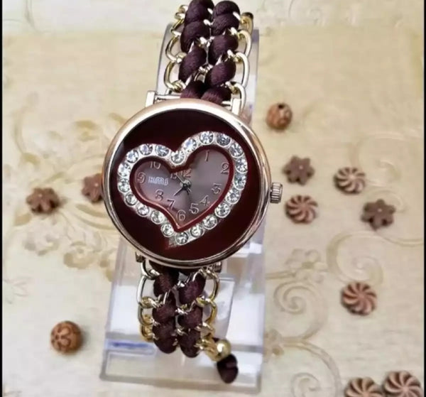 Hanmade wrist watch floral straps electric watch analog watch for woman.