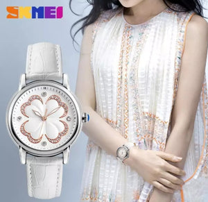SKMEI fashion Ladies Leather Straps Quartz Waterproof Casual.