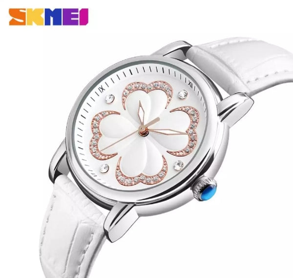 SKMEI fashion Ladies Leather Straps Quartz Waterproof Casual.