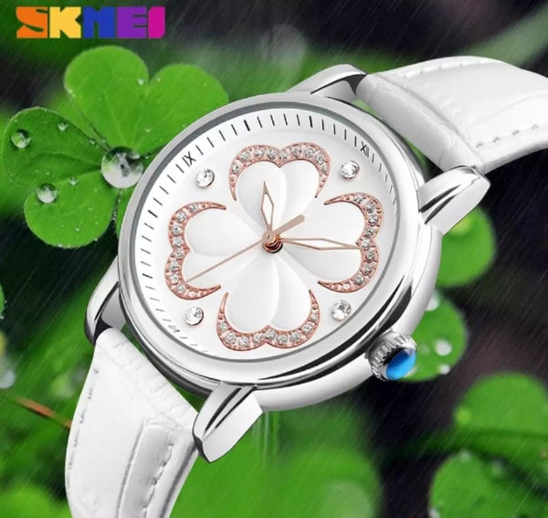 SKMEI fashion Ladies Leather Straps Quartz Waterproof Casual.