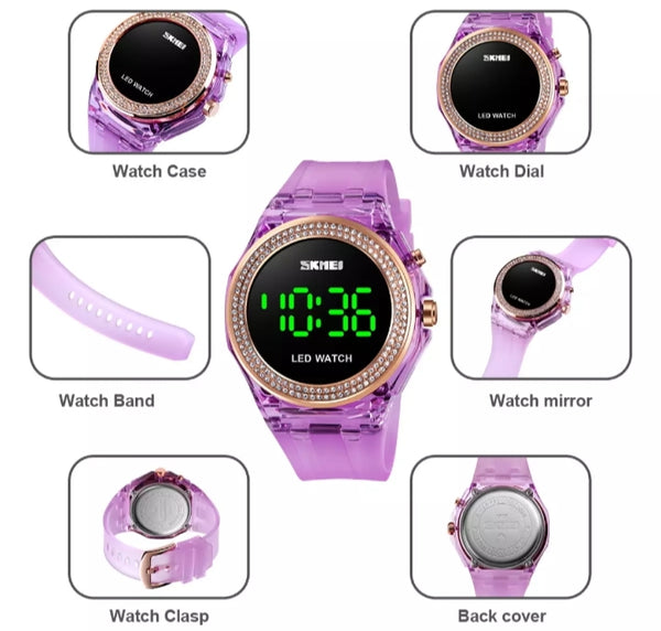 Skmei fashion watches digital simple elegant waterproof casual watch for woman.