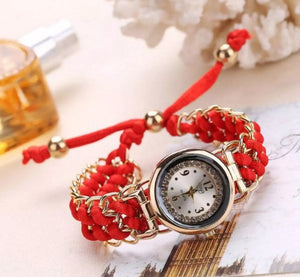 Luxury bracelet knitting rope watch for woman.
