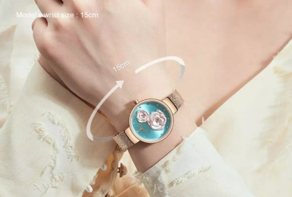 Naviforce luxury creative design mesh steel brand wrist watch.