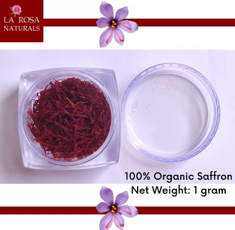 La Rosa Natural, Saffron, Zafran Qty 1 gram 100% pure.