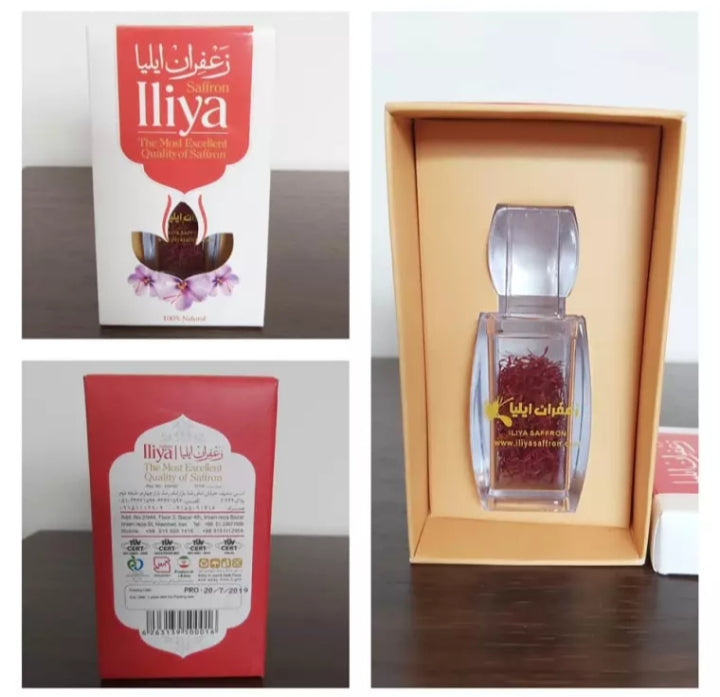Illiya saffron, zafran 5 gram original product made by Irani.