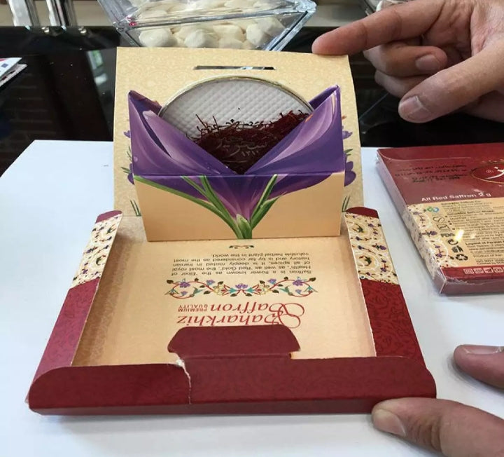 100% pure saffron zafran 2.00 gram in card packing.