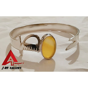 Zulfiqar Agate Bangle Sterling Silver 100%