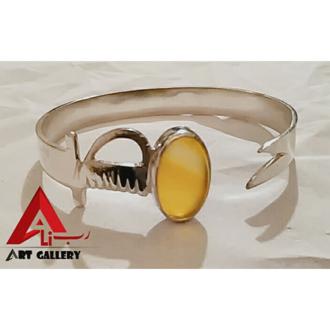 Zulfiqar Agate Bangle Sterling Silver 100%