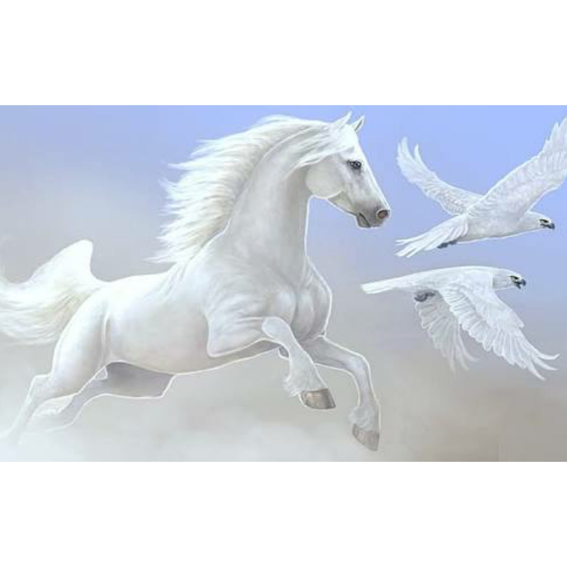 Flying horse oil painting Hand made