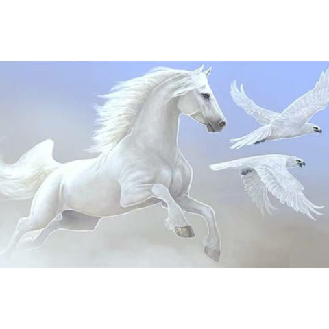 Flying horse oil painting Hand made