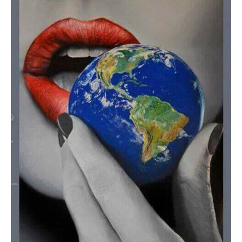 World in my hand oil painting