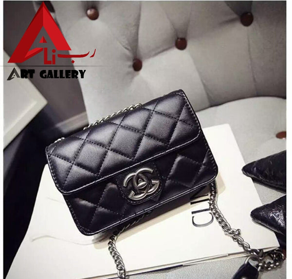 Black Cross Body Shoulder Lingge Bag