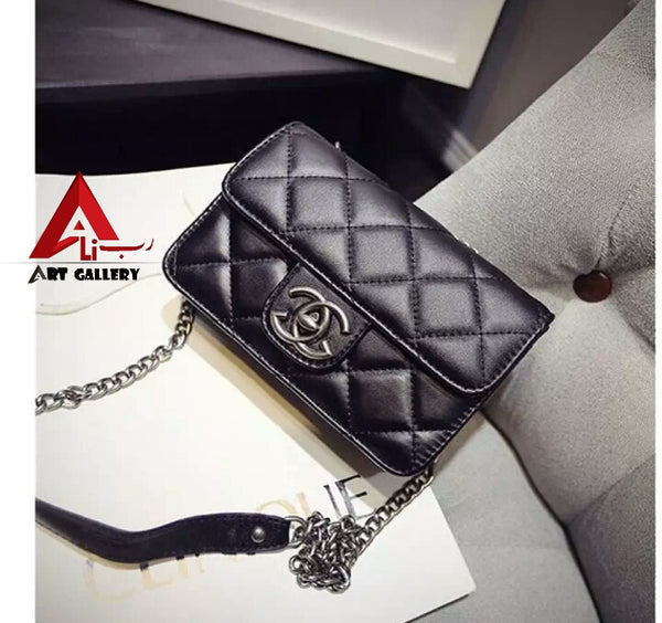 Black Cross Body Shoulder Lingge Bag