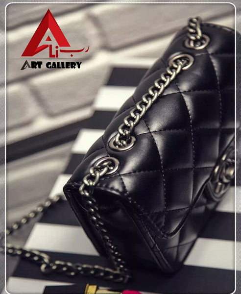 Black Cross Body Shoulder Lingge Bag