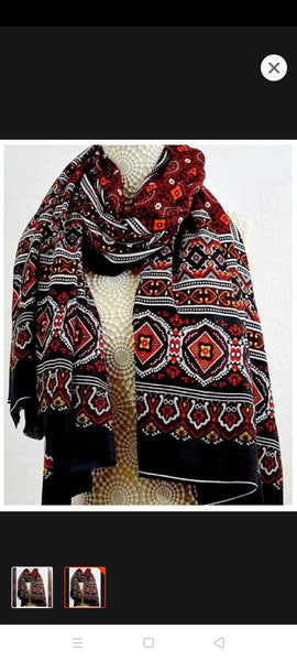 Multi Color Sindhi Ajrak.