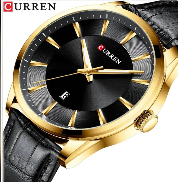 Curren Leather Straps Japan quartz. With box and bag.