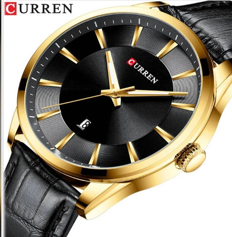 Curren Leather Straps Japan quartz. With box and bag.