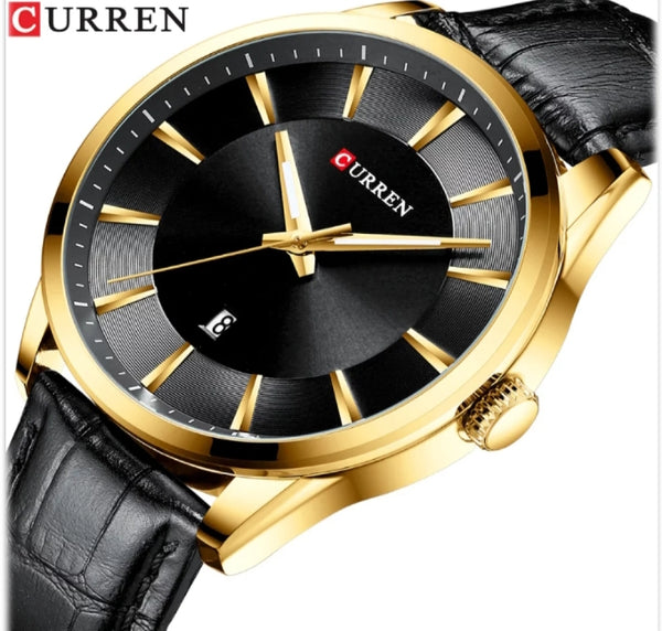 Curren Leather Straps Japan quartz. With box and bag.