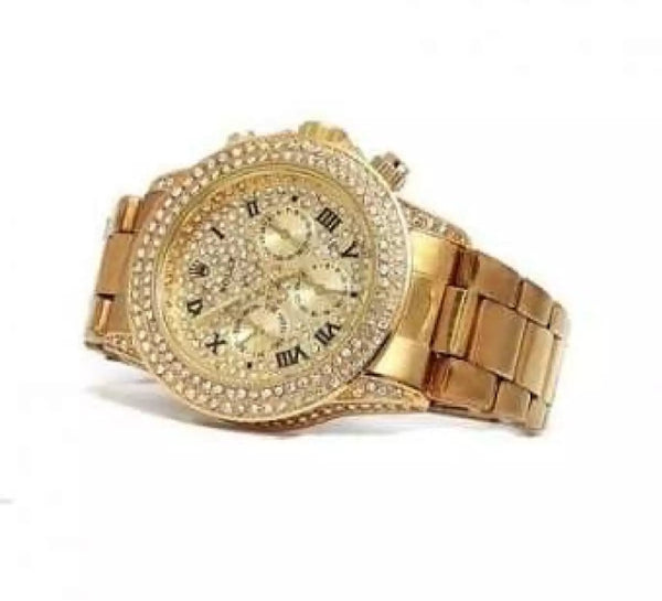 Golden chronometer watch for Man.