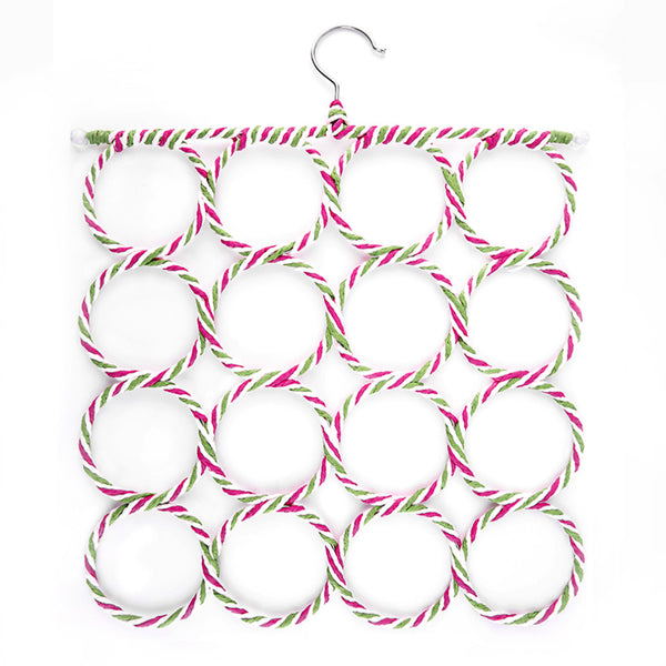2 pieces Multi-function Scarf Shawl Scarf Belt Tie Hanger Holder Organizer Storage 16 Rings