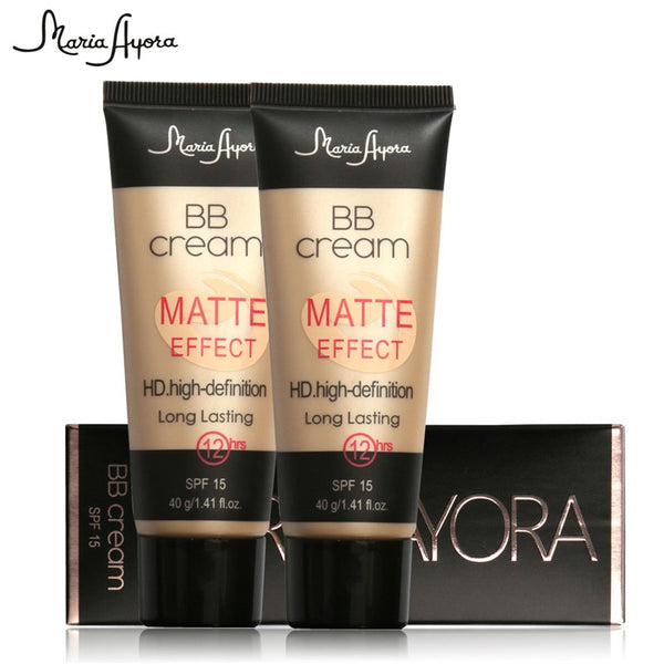 Professional Ladies Make Up SPF 15 Sun Block Matte BB Cream Natural Long Lasting Face Concealer Makeup Base BB CC Cream