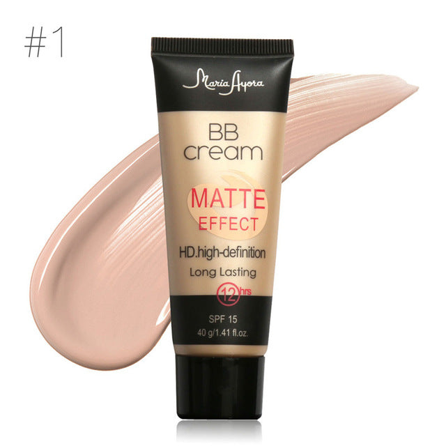 Professional Ladies Make Up SPF 15 Sun Block Matte BB Cream Natural Long Lasting Face Concealer Makeup Base BB CC Cream
