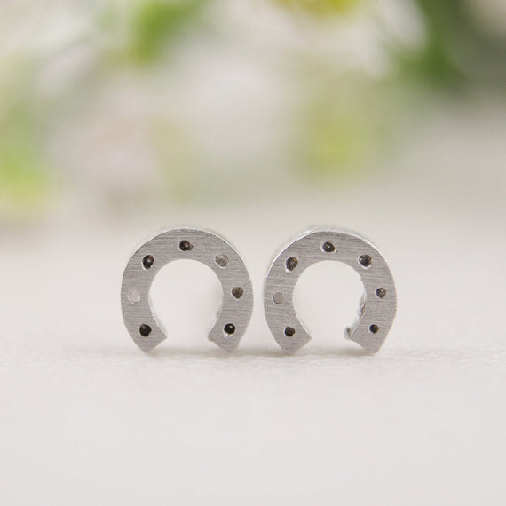 Unique Horseshoe Stud Earrings