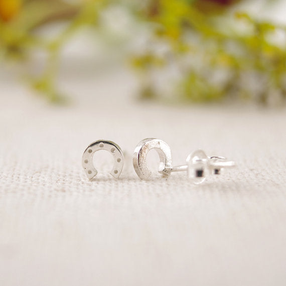 Unique Horseshoe Stud Earrings