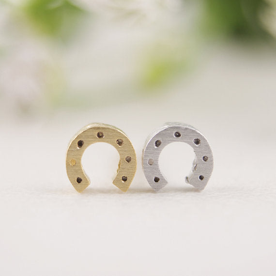 Unique Horseshoe Stud Earrings