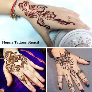 Temporary Henna Templates Simply Mehndi Flowers Patterns